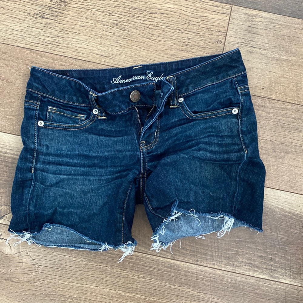 Dark denim shorts
